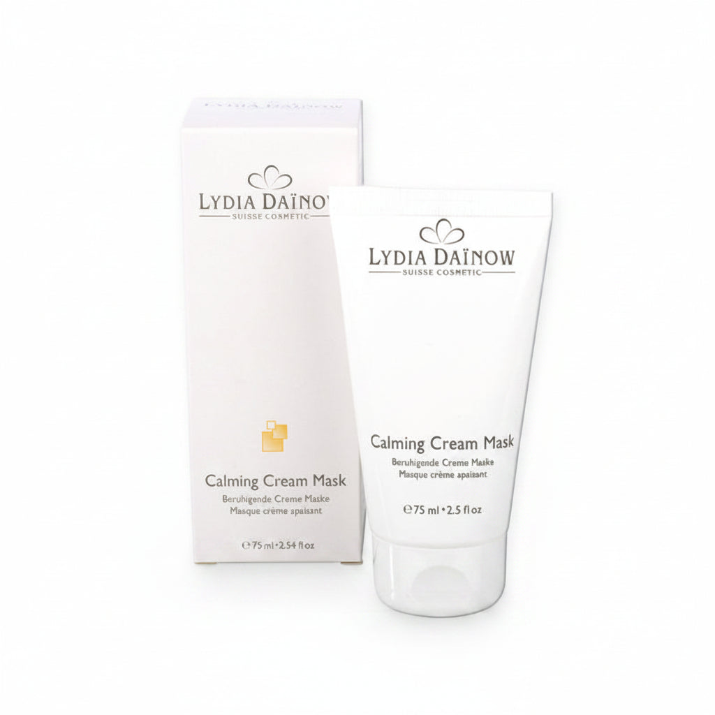 Calming Cream Mask Lydia Dainow 75ml – Masque apaisant et régénérant au calcium encapsulé EpiCalsome, aloe vera et caviar de citron vert pour peaux stressées et sensibles – cosmétiques suisses Lydia Dainow