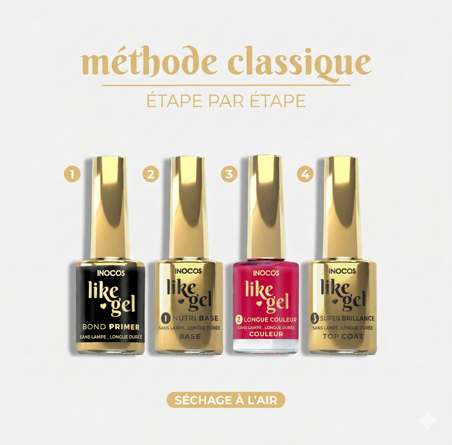 Flacon Like Gel INOCOS 113 Rose Framboise pour manucure professionnelle