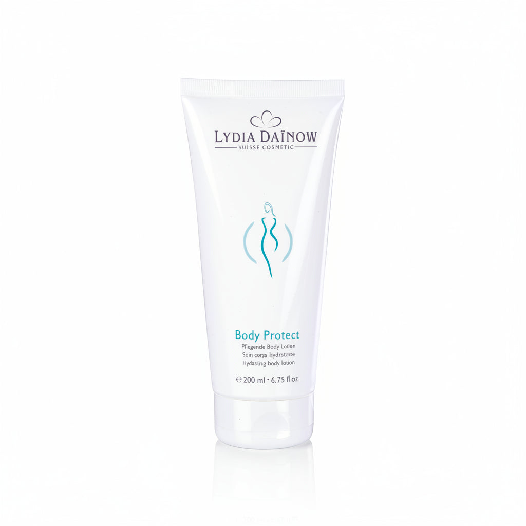 Body Protect Lydia Dainow 200ml – Baume corps intensément nourrissant à l'huile de sésame, nigelle et jojoba pour tous types de peau – cosmétiques suisses Lydia Dainow