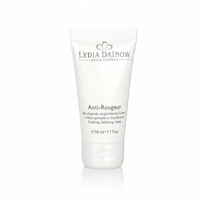 Anti-Rougeur Lydia Dainow 50ml – Soin hydratant apaisant au CM Naringenin Chalcone et acide hyaluronique pour réduire les rougeurs et la couperose – cosmétiques suisses Lydia Dainow