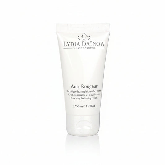 Anti-Rougeur Lydia Dainow 50ml – Soin hydratant apaisant au CM Naringenin Chalcone et acide hyaluronique pour réduire les rougeurs et la couperose – cosmétiques suisses Lydia Dainow