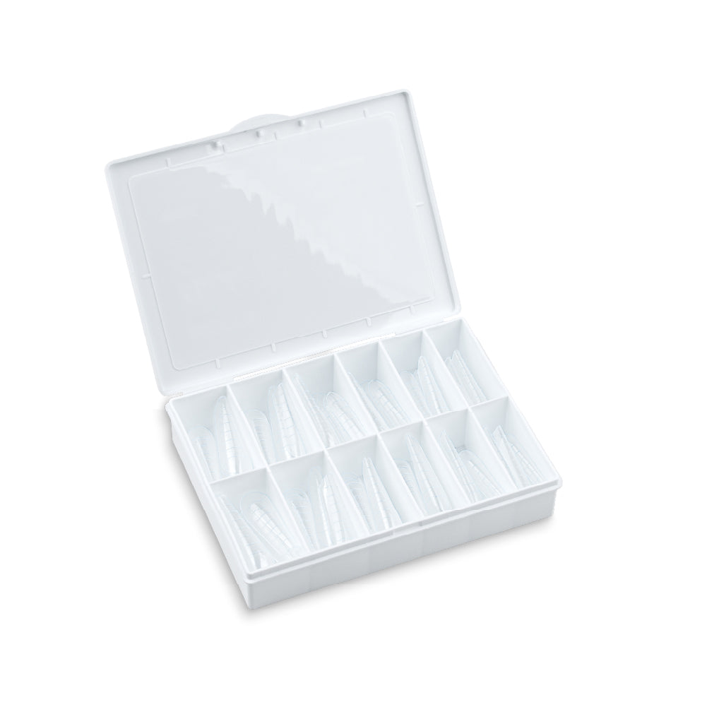 Application Moldes F1 INOCOS Amande Russe – Moules professionnels forme amande russe pour extension ongles gel UV/LED
