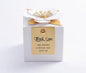 Boîte cadeau blanche avec détails dorés 6.5x6.5x6.5cm pour emballage professionnel manucure