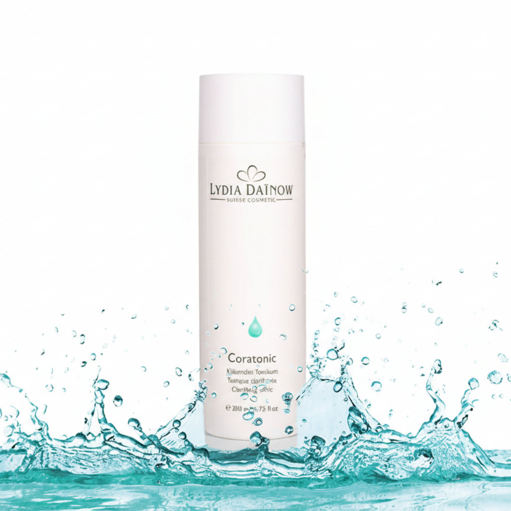 Coratonic Lydia Dainow 200ml – Lotion tonique clarifiante à l'hamamélis et calendula pour peaux grasses – cosmétiques suisses Lydia Dainow