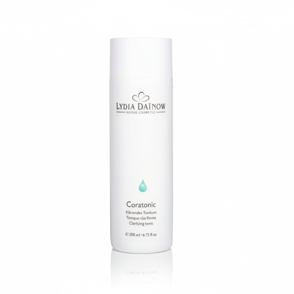 Coratonic Lydia Dainow 200ml – Lotion tonique clarifiant les pores, régulant le sébum et stabilisant le pH – cosmétiques suisses Lydia Dainow