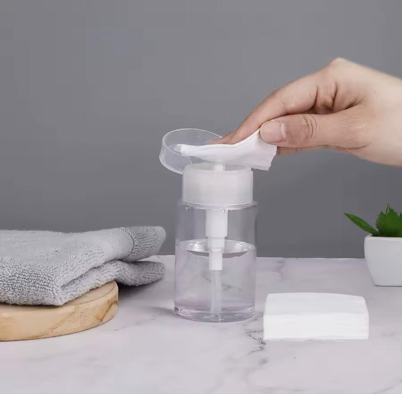 Flacon Pompe Push-Down 100ml - Dosage Précis Dissolvant Ongles