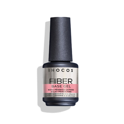 Fiber Base Gel INOCOS 15ml Rose Pêche Laiteux - Base gel fibre renforçante rose pêche laiteux
