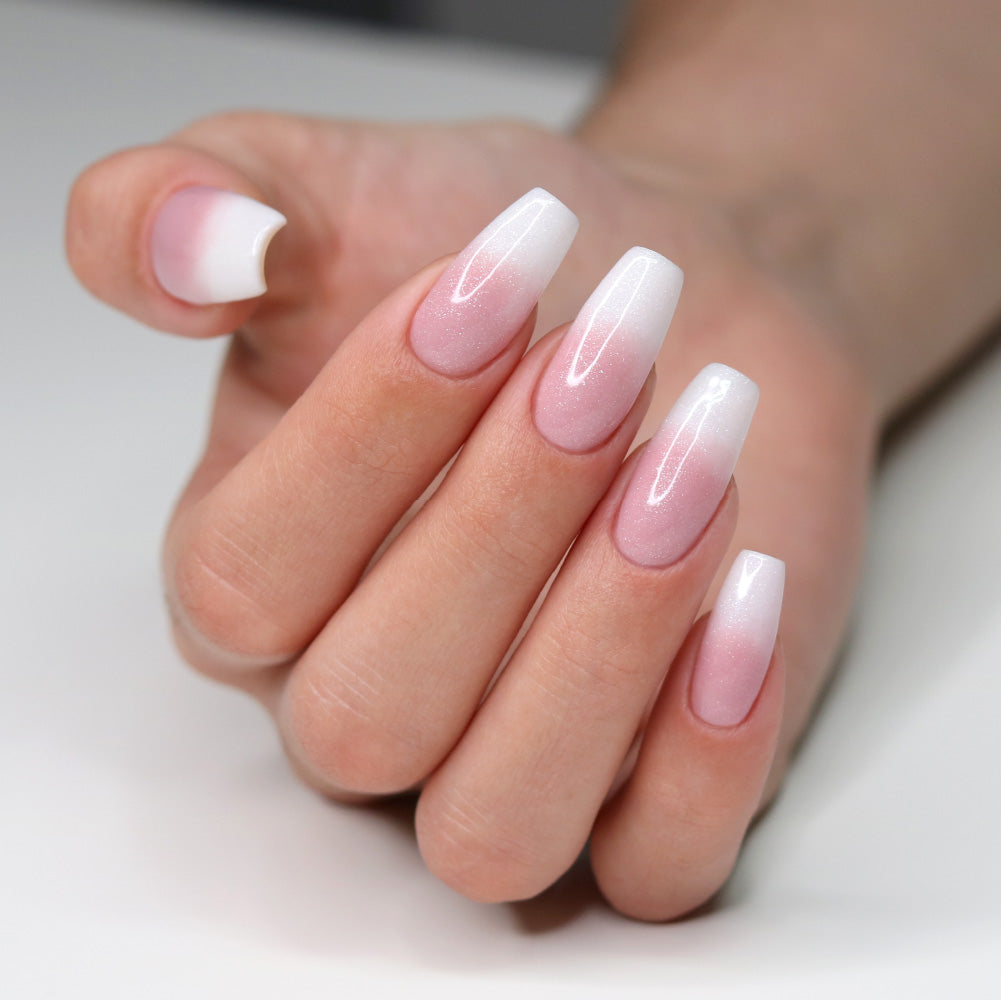 Flacon Fiber Base Gel INOCOS Rose Laiteux Scintillant pour effet brillant et renforcement
