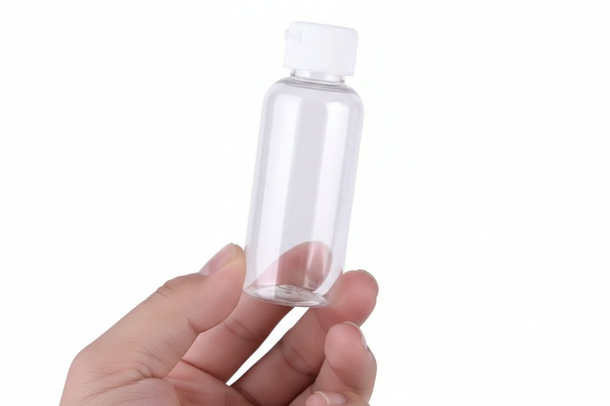 Flacon Transparent 120ml Flip-Top Ouvert - Acces Rapide aux Liquides