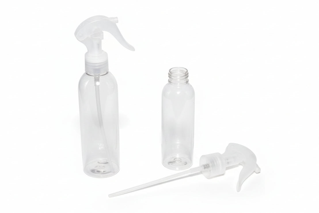 Flacon Spray Transparent 120ml avec Gachette Trigger - Vaporisateur Professionnel