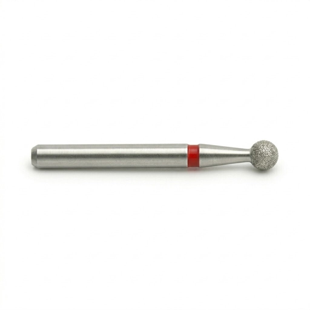 Fraise boule diamantee Mozhzheri 0.25 detail tete spherique manucure russe - vue detail