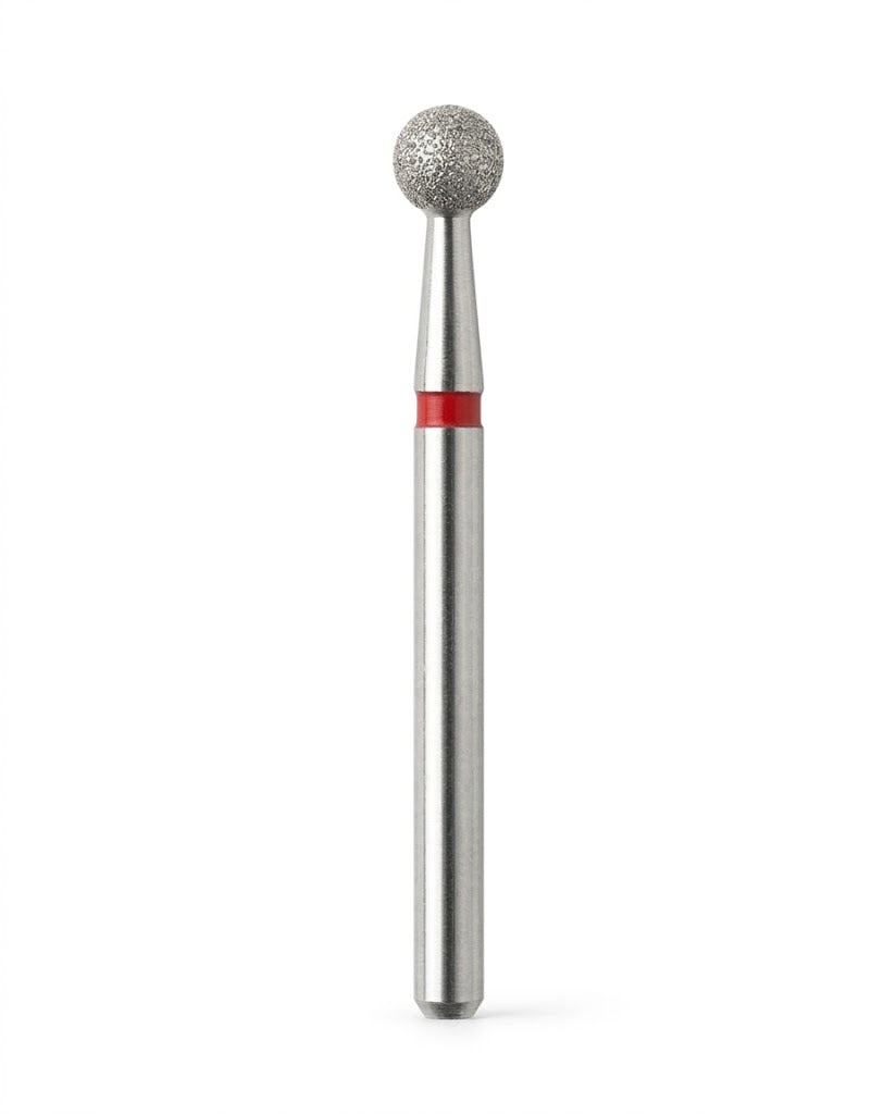 Fraise boule diamantee Mozhzheri 0.31 detail tete spherique manucure russe - vue detail