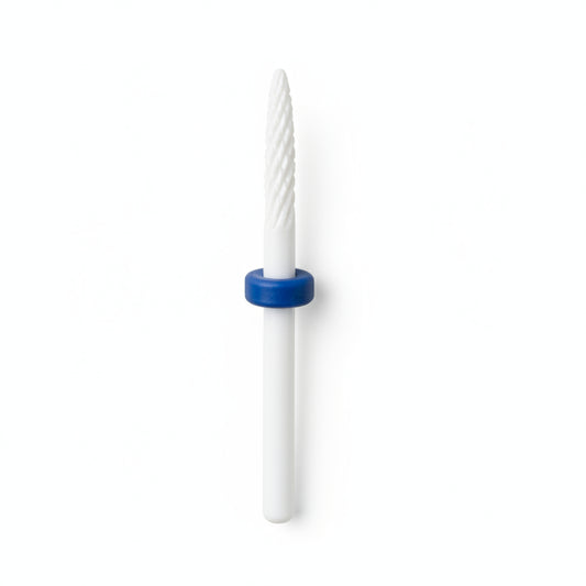 Fraise ceramique flamme Mozhzheri grain moyen anneau bleu avec coque protection - vue produit