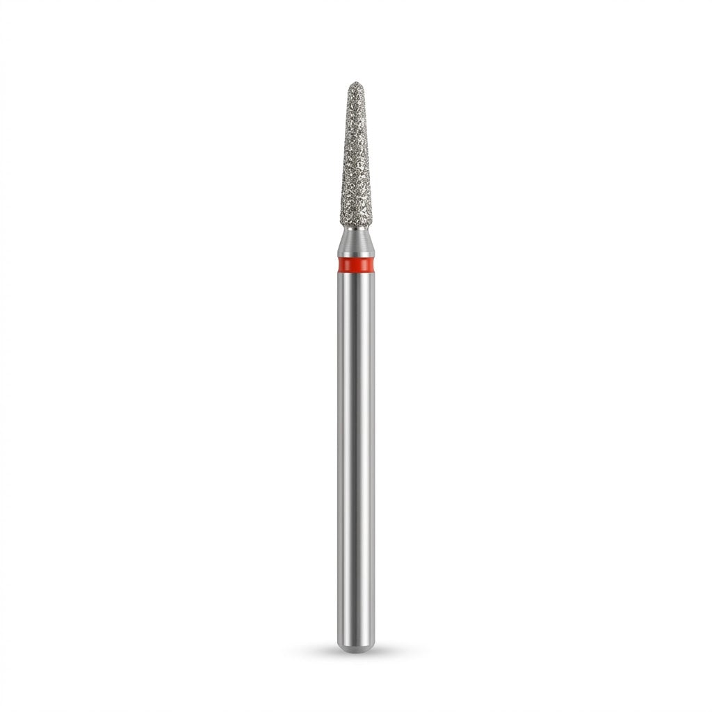 Fraise cone diamantee Mozhzheri 0.18 detail tete conique manucure russe - vue detail