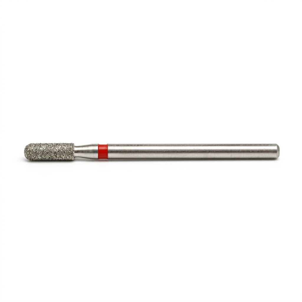 Fraise cylindrique arrondie Mozhzheri detail tete cylindrique manucure russe - vue detail