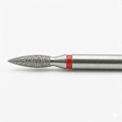 Fraise flamme diamantee Mozhzheri 0.18 detail tete flamme manucure russe - vue detail