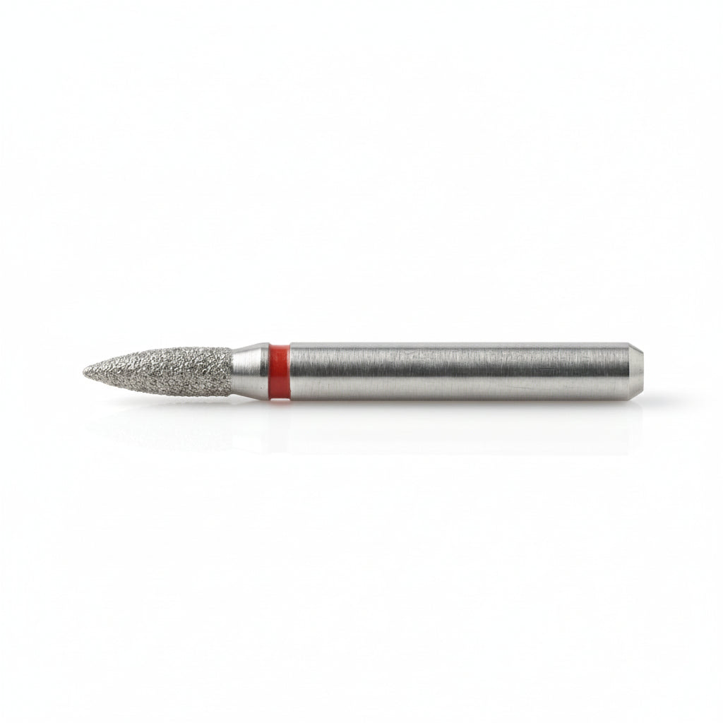 Fraise lance diamantee Mozhzheri 0.23 grain fin anneau rouge - vue produit