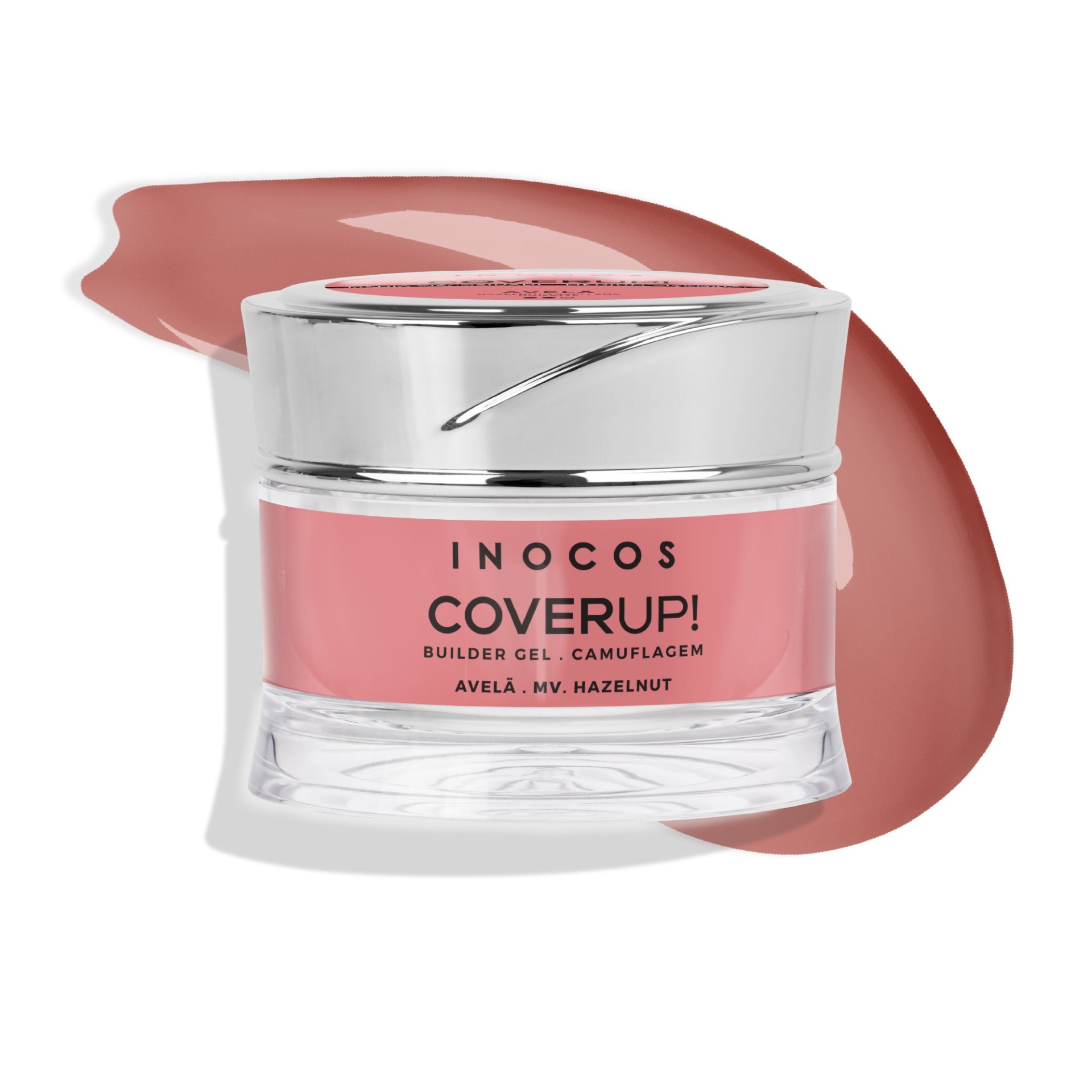 Gel Construction Cover Up INOCOS Noisette Avelã – Gel construction viscosité moyenne biphasique vegan couleur nude noisette