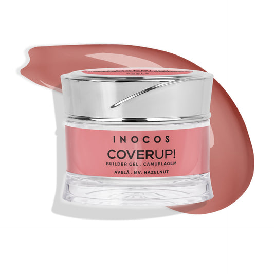Gel Construction Cover Up INOCOS Noisette Avelã – Gel construction viscosité moyenne biphasique vegan couleur nude noisette