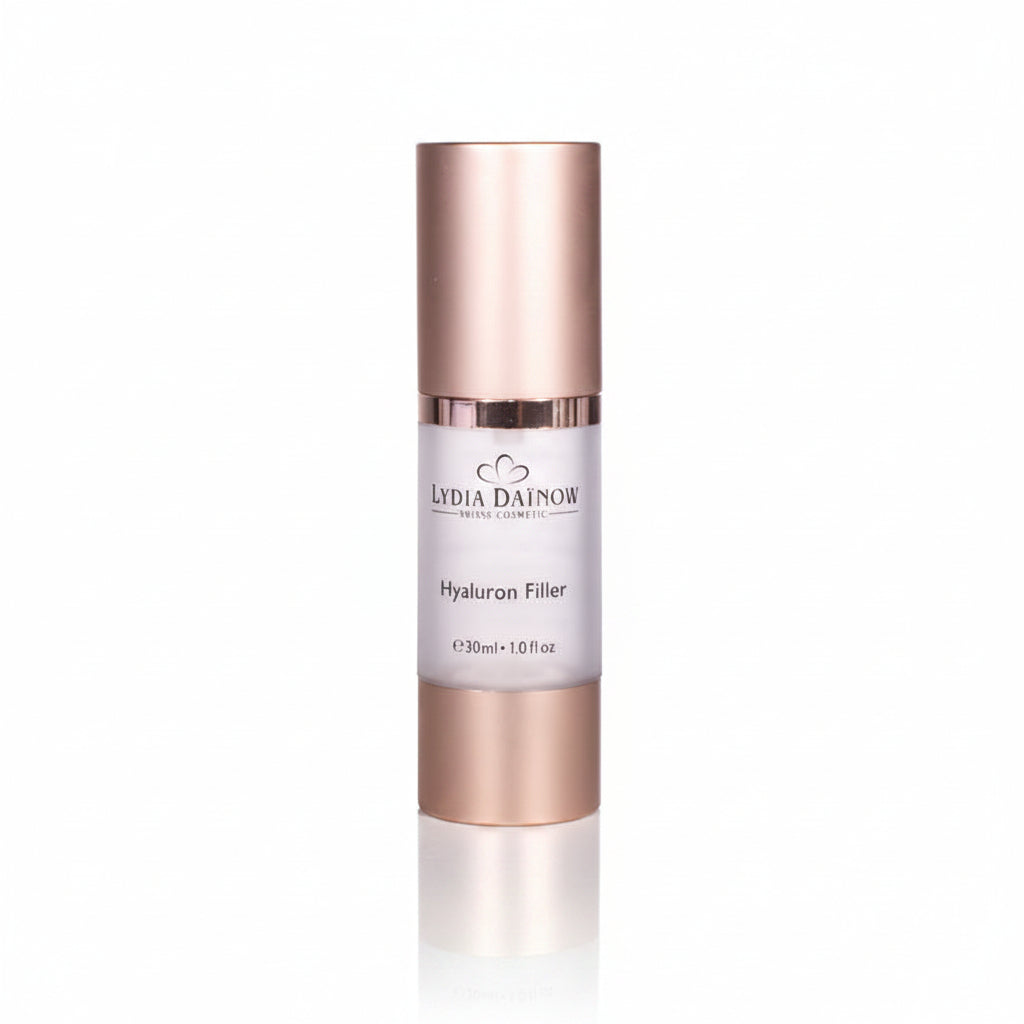 Hyaluronic Acid Filler Lydia Dainow 30ml – Sérum repulpant à triple acide hyaluronique pour une hydratation intense et raffermissante – cosmétiques suisses Lydia Dainow