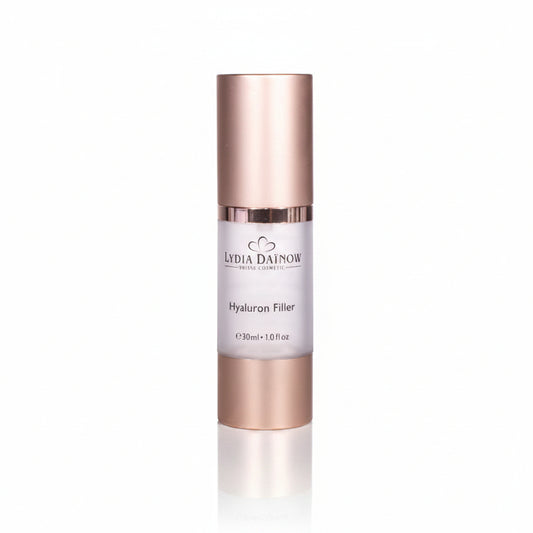 Hyaluronic Acid Filler Lydia Dainow 30ml – Sérum repulpant à triple acide hyaluronique pour une hydratation intense et raffermissante – cosmétiques suisses Lydia Dainow