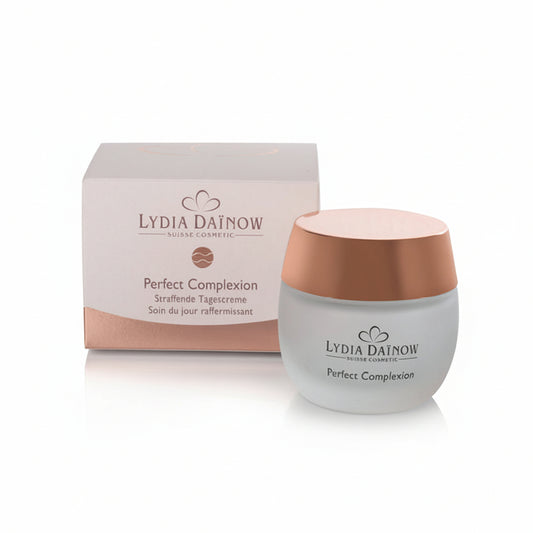 Perfect Complexion Lydia Dainow 50ml – Soin anti-âge riche au Reneseed, cellules souches de consoude PCT Symphytum, huile de marula et beurre de cupuaçu pour peaux ternes et fatiguées – cosmétiques suisses Lydia Dainow