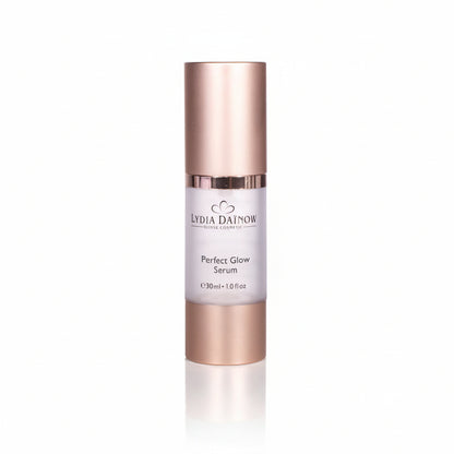 Perfect Glow Serum Lydia Dainow 30ml – Sérum anti-âge éclat au GlowAGE extrait de jujubier, caviar de citron vert et huile de marula pour peaux ternes et fatiguées – cosmétiques suisses Lydia Dainow