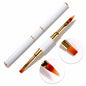 Pinceau Double Embout Gel Degrade blanc et dore flat 8.5mm biseaute 14.5mm vue produit