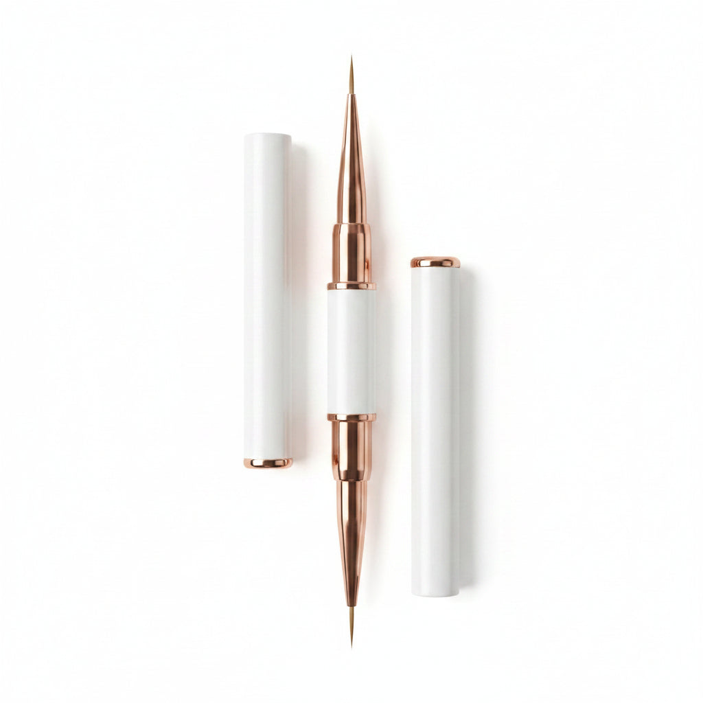 Pinceau Double Embout Liner 7mm & 9mm – Outil de précision nail art pour prothésiste ongulaire – TodaBonyta Suisse
