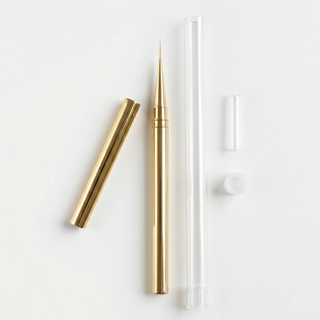 Pinceau Nail Art Liner Dore 12mm detail pointe fine striper nail art