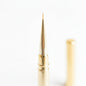Pinceau liner doré nail art pointe ultra-fine 6mm avec capuchon de protection, manche doré élégant sur fond blanc.