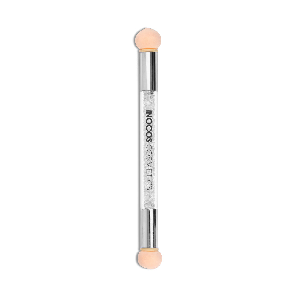 Pinceau Éponge Nail Art Double Embout Inocos avec corps pailleté pour dégradés professionnels
