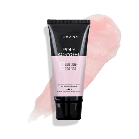 Polyacrygel INOCOS 9 Nude Perle Pérola – Gel hybride construction professionnel couleur nude perle UV/LED