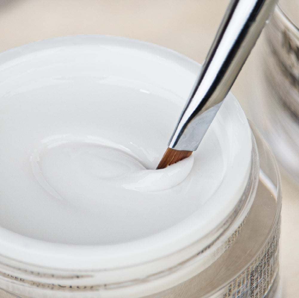 Pot Builder Gel INOCOS Blanc Pointe – Gel construction professionnel viscosité moyenne biphasique vegan french