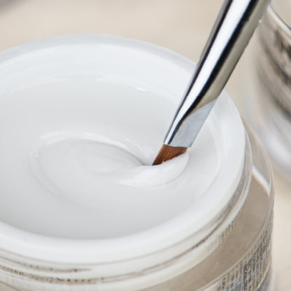 Pot Builder Gel INOCOS Blanc Pointe – Gel construction professionnel viscosité moyenne biphasique vegan french