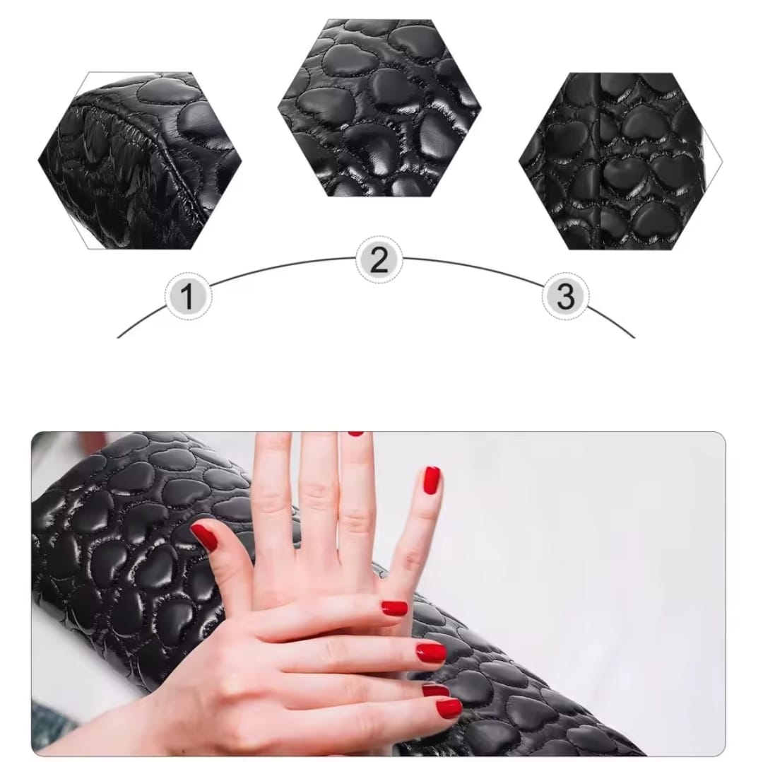 Détail du rembourrage confortable du Repose Mains Manucure Professionnel pour pose d'ongles
