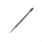 Repousse-cuticules professionnel en acier inoxydable avec double embout : pointe plate pour repousser les cuticules et pointe texturee pour nettoyer la surface de l'ongle