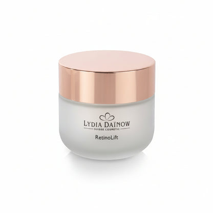 RetinoLift Lydia Dainow 50ml – Texture crème anti-âge au NovoRetin et bakuchiol pour peaux matures – cosmétiques suisses Lydia Dainow