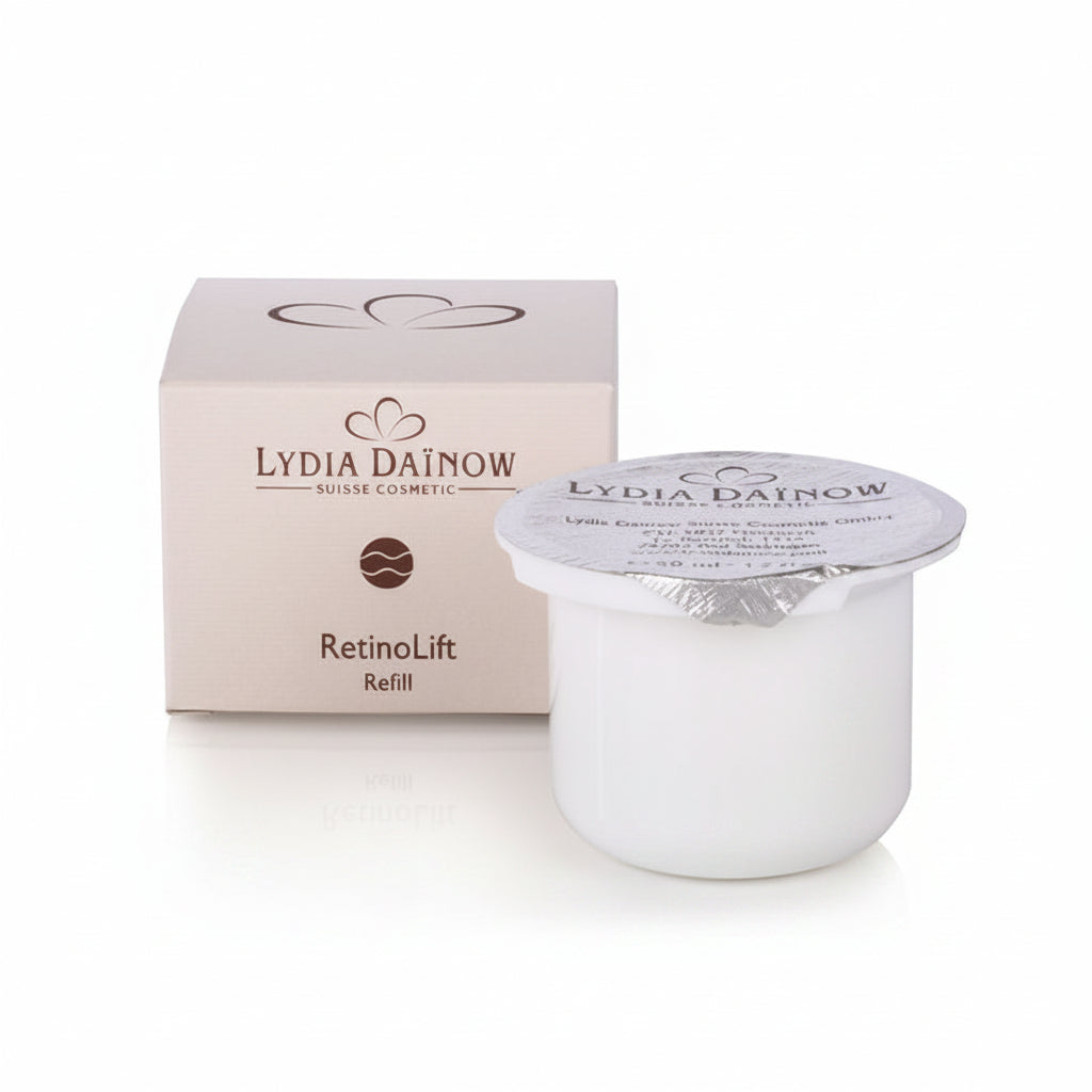RetinoLift Refill Lydia Dainow – Recharge écologique disponible – crème anti-âge NovoRetin et bakuchiol rétinol végétal – cosmétiques suisses Lydia Dainow