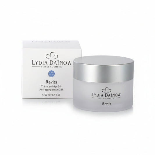 Revita Cream Lydia Dainow 50ml – Crème anti-âge 24h au phytocomplex LD exclusif et coenzyme Q10 pour tous types de peau – cosmétiques suisses Lydia Dainow