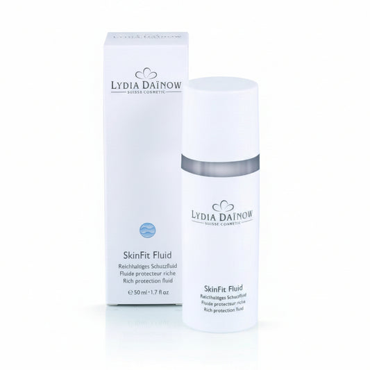 SkinFit Fluid Lydia Dainow 50ml – Fluide riche aux cellules souches de mousse MossCellTec et huiles végétales pour peaux sèches – cosmétiques suisses Lydia Dainow