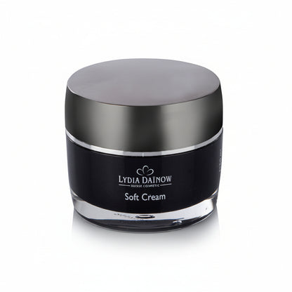 Soft Cream Lydia Dainow 50ml – Soin anti-âge aux cellules souches de pomme et de raisin, igname sauvage et acide hyaluronique pour peaux matures – cosmétiques suisses Lydia Dainow