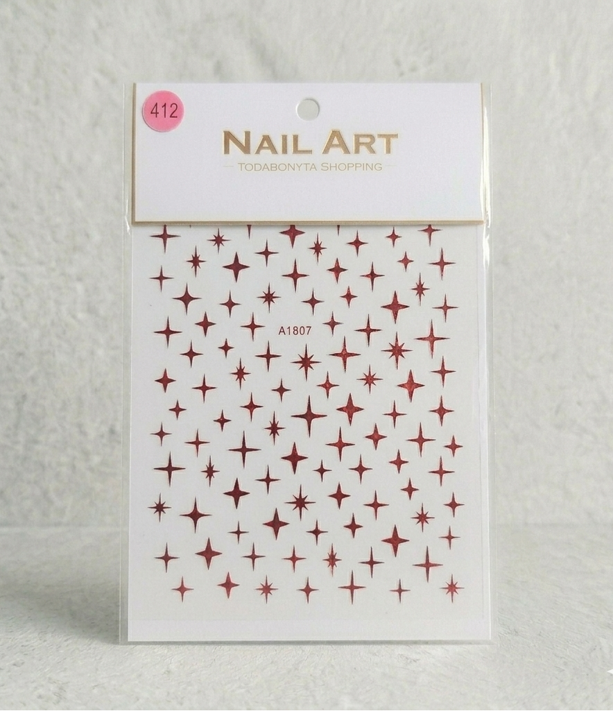 Stickers nail art 3D relief motif 412 autocollants decorations ongles professionnelles