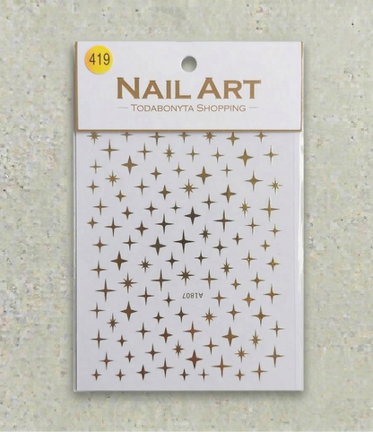 Stickers nail art 3D relief motif 419 autocollants decorations ongles professionnelles