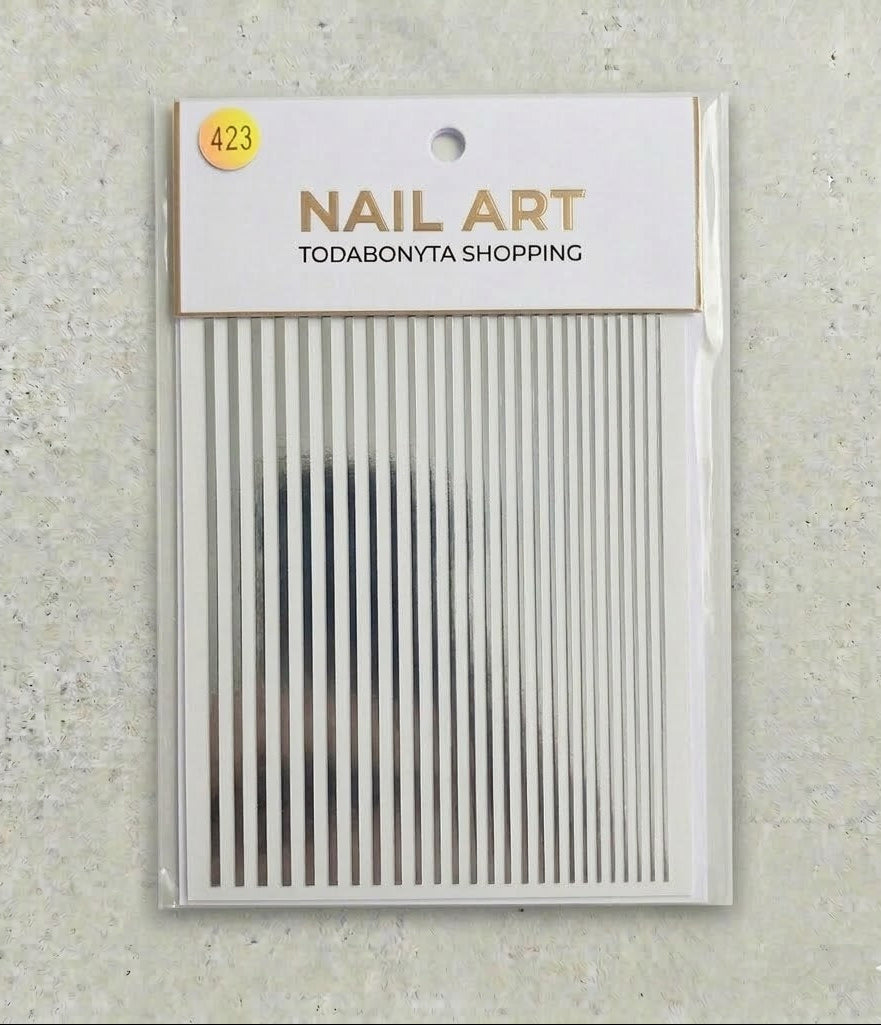 Stickers nail art 3D relief motif 423 autocollants decorations ongles professionnelles