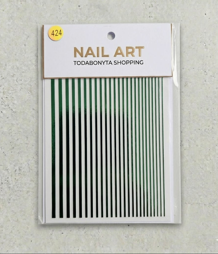 Stickers nail art 3D relief motif 424 autocollants decorations ongles professionnelles