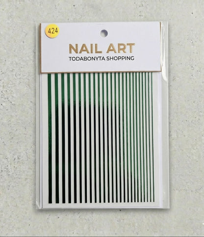 Stickers nail art 3D relief motif 424 autocollants decorations ongles professionnelles