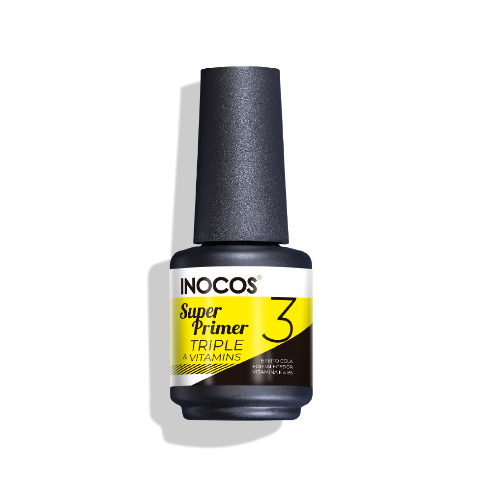 Super Primer INOCOS Triple & Vitamins 15ml - Primer enrichi vitamines pour ongles sains
