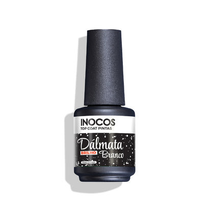 Top Coat INOCOS Dalmatien 15ml - Finition pois blanc brillant vegan sans gomme
