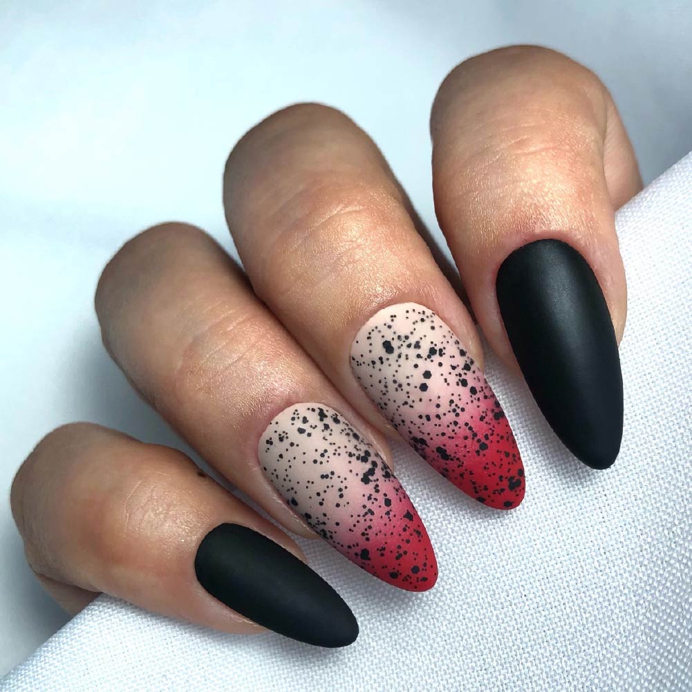 Flacon Top Coat INOCOS Dalmatien effet pois noir mat pour nail art créatif
